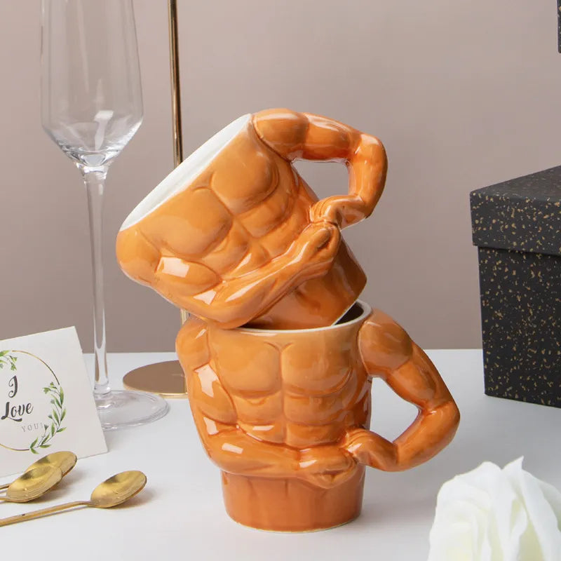 Athletic Torso Sculpted Ceramic Mug