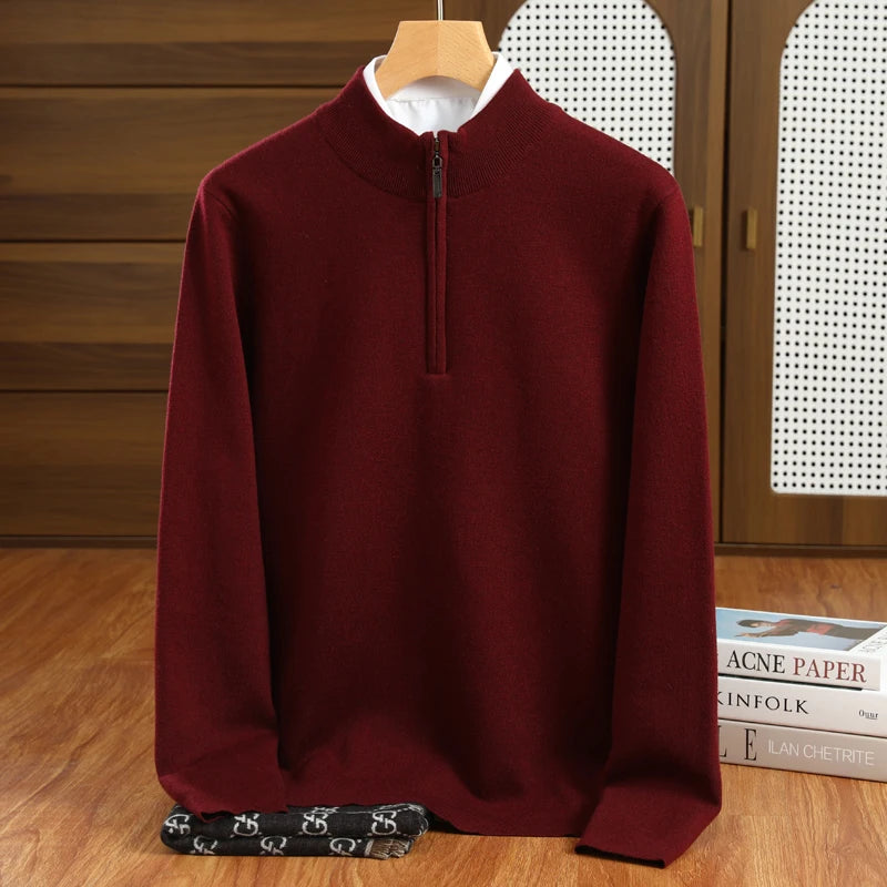 Austin Wool Quarter-Zip Sweater