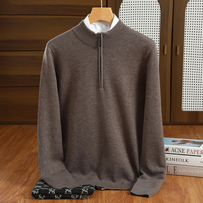 Austin Wool Quarter-Zip Sweater