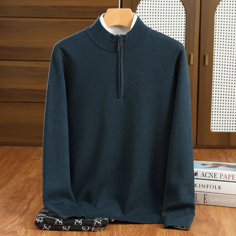 Austin Wool Quarter-Zip Sweater