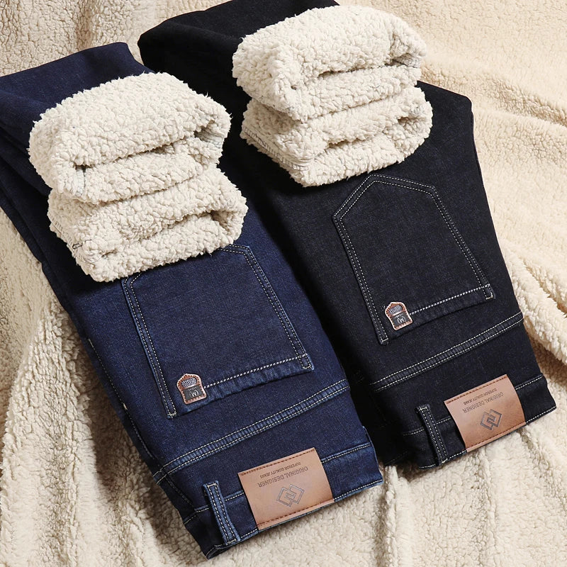 Fleece-Lined Classic Winter Jeans