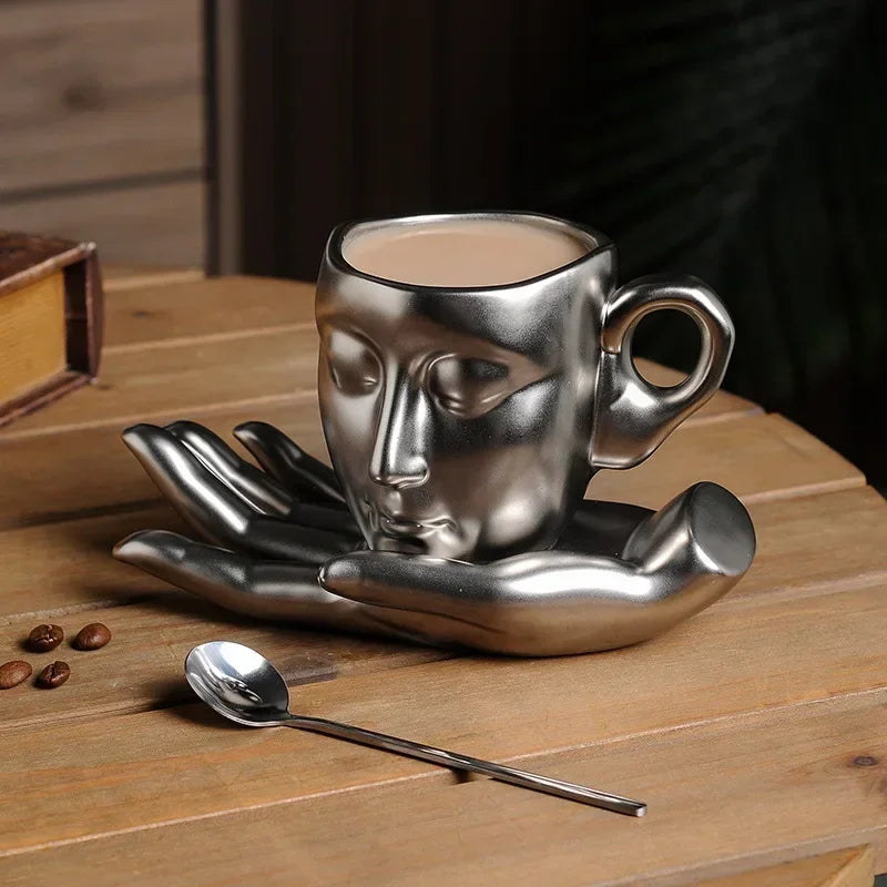 Mystique Ceramic Coffee Mug With Tray